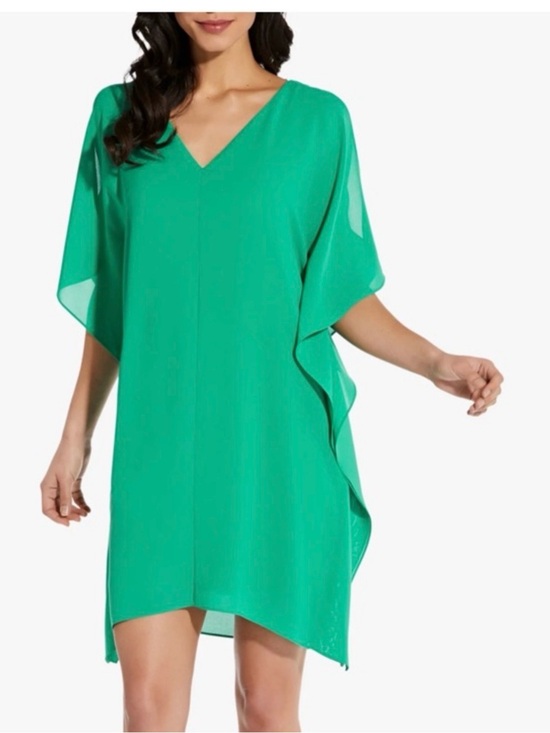 Adrianna Papell Other - Adrianna Papell Emerald Green V-Neck Swim Cover-Up Tunic
